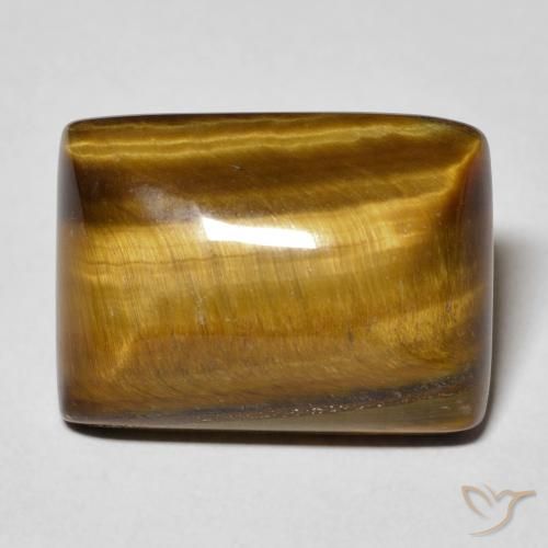 13.92ct 天然 暖棕 虎眼石, 狭长方形, 不透明