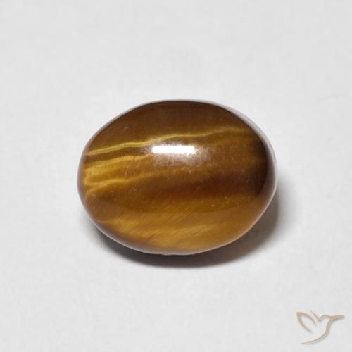 3.08ct 天然 黄棕色 虎眼石, 椭圆形, 不透明