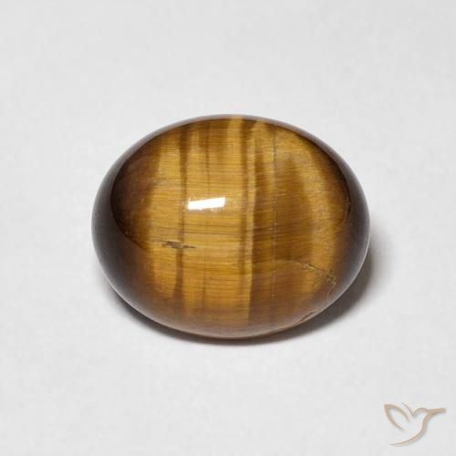 3.75ct 天然 黄棕色 虎眼石, 椭圆形, 不透明