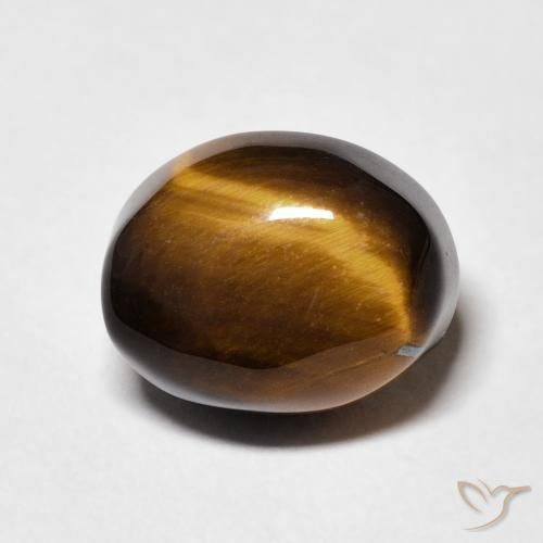 5.77ct 天然 金棕色 虎眼石, 椭圆形, 不透明