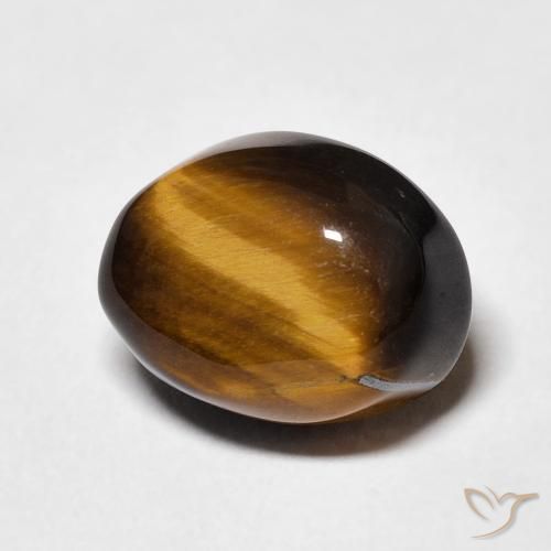 5.77克拉天然虎眼石，椭圆形，不透明