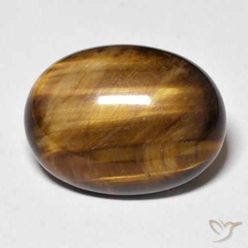14.47ct 天然 暖棕 虎眼石, 椭圆形, 不透明