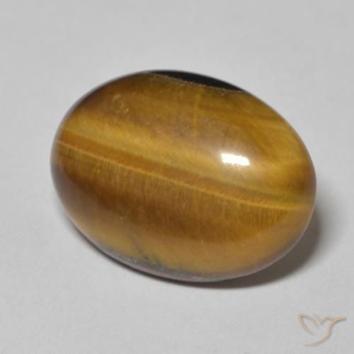 9.70ct 天然 中褐色 虎眼石, 椭圆形, 不透明