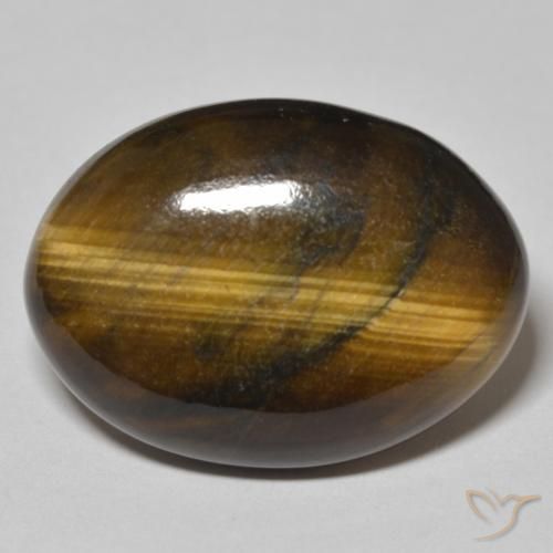 24.06ct 天然 暖棕 虎眼石, 椭圆形, 不透明
