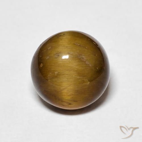 2.33ct 天然 姜饼布朗 虎眼石, 圆形的, 不透明