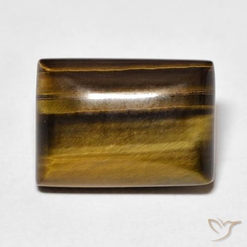 8.50ct 天然 金棕色 虎眼石, 狭长方形, 不透明