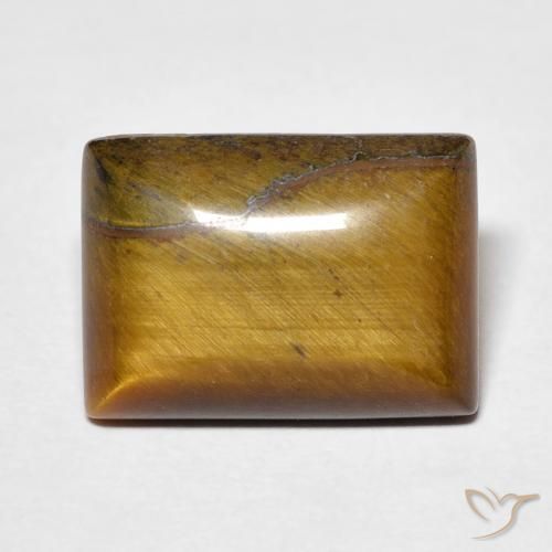 6.62ct 天然 金棕色 虎眼石, 狭长方形, 不透明