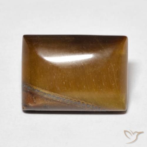 7.35ct 天然 暖棕 虎眼石, 狭长方形, 不透明