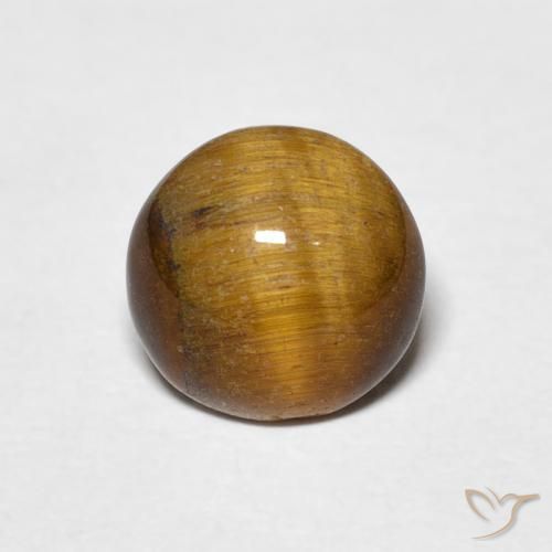 1.50ct 天然 中褐色 虎眼石, 圆形的, 不透明