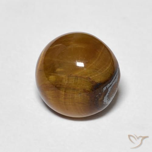 2.13克拉天然虎眼石，圆形的，不透明
