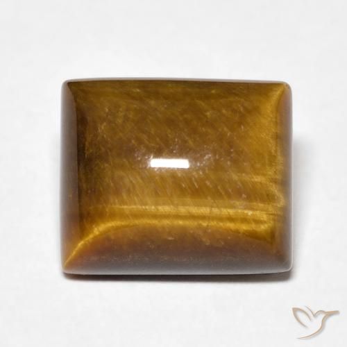 6.70ct 天然 暖棕 虎眼石, 狭长方形, 不透明