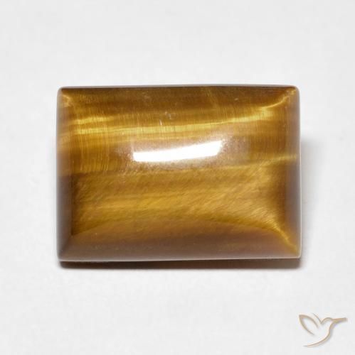 8.08ct 天然 暖棕 虎眼石, 狭长方形, 不透明