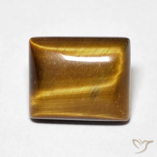 5.82ct 天然 黄棕色 虎眼石, 狭长方形, 不透明