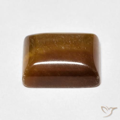 5.95克拉天然虎眼石，狭长方形，不透明
