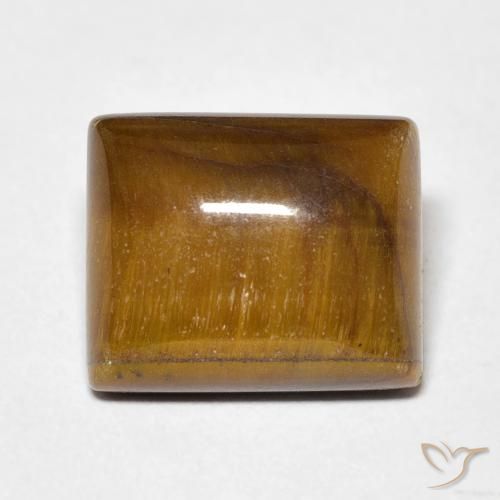 6.05ct 天然 中褐色 虎眼石, 狭长方形, 不透明