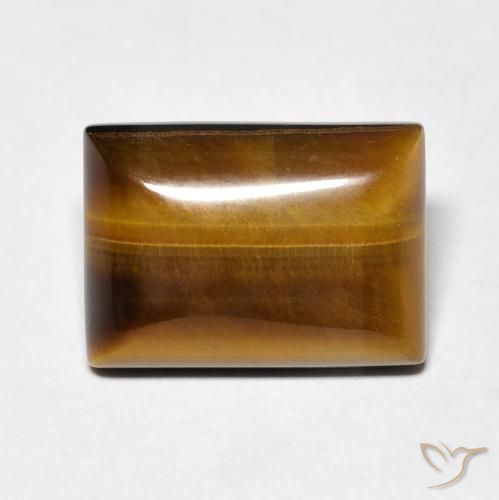 7.28ct 天然 暖棕 虎眼石, 狭长方形, 不透明