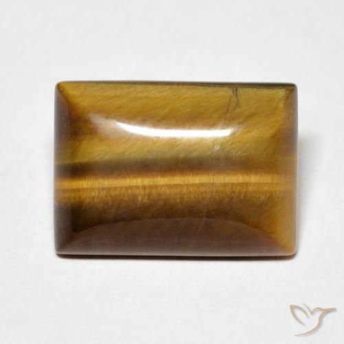 6.17ct 天然 暖棕 虎眼石, 狭长方形, 不透明