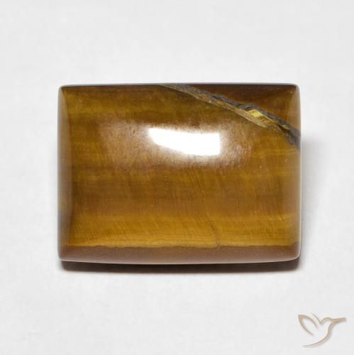 8.52ct 天然 金棕色 虎眼石, 狭长方形, 不透明
