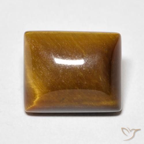 6.38ct 天然 暖棕 虎眼石, 狭长方形, 不透明