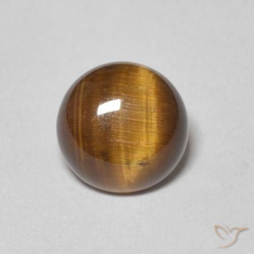 1.24ct 天然 暖棕 虎眼石, 圆形的, 不透明
