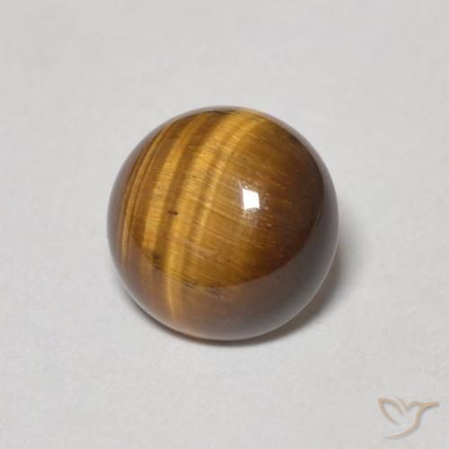 1.24克拉天然虎眼石，圆形的，不透明