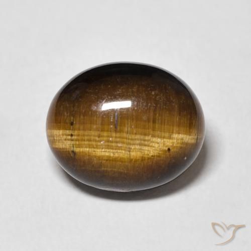 4.79ct 天然 黄棕色 虎眼石, 椭圆形, 不透明