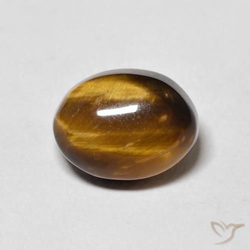 4.27ct 天然 黄棕色 虎眼石, 椭圆形, 不透明