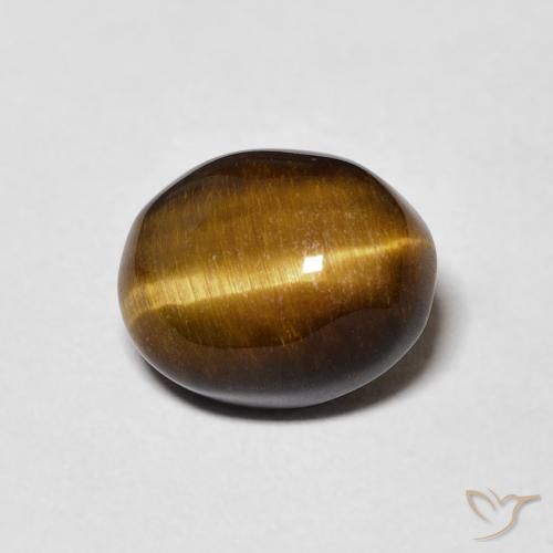 4.61ct 天然 暖棕 虎眼石, 椭圆形, 不透明