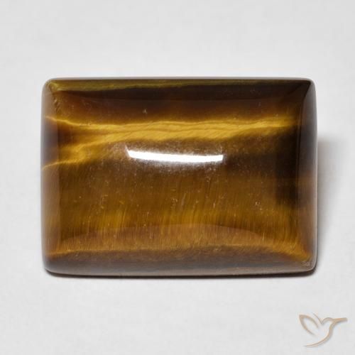 12.65ct 天然 金棕色 虎眼石, 狭长方形, 不透明