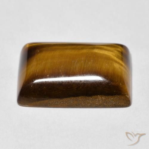 12.65克拉天然虎眼石，狭长方形，不透明