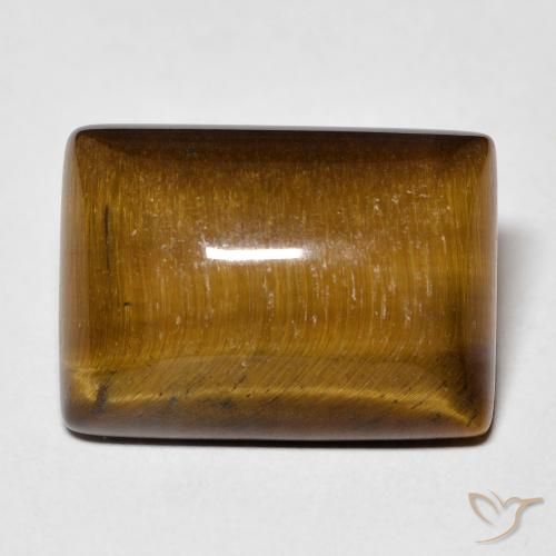 13.64ct 天然 暖棕 虎眼石, 狭长方形, 不透明