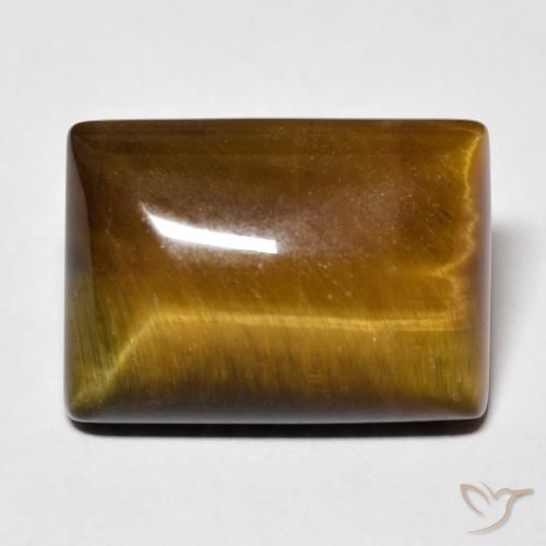 13.48ct 天然 金棕色 虎眼石, 狭长方形, 不透明