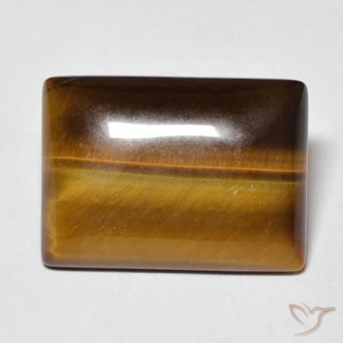 10.72ct 天然 暖棕 虎眼石, 狭长方形, 不透明