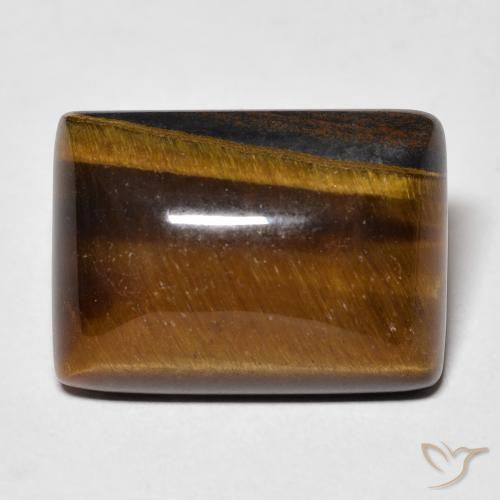 14.98ct 天然 Medium Light-Brown 虎眼石, 狭长方形, 不透明