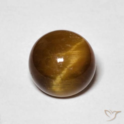 2.32ct 天然 金棕色 虎眼石, 圆形的, 不透明