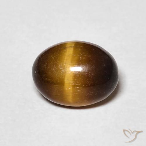 1.44ct 天然 金棕色 虎眼石, 椭圆形, 不透明
