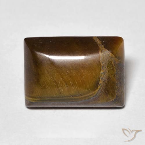7.10ct 天然 金棕色 虎眼石, 狭长方形, 不透明
