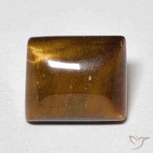 6.38ct 天然 暖棕 虎眼石, 狭长方形, 不透明
