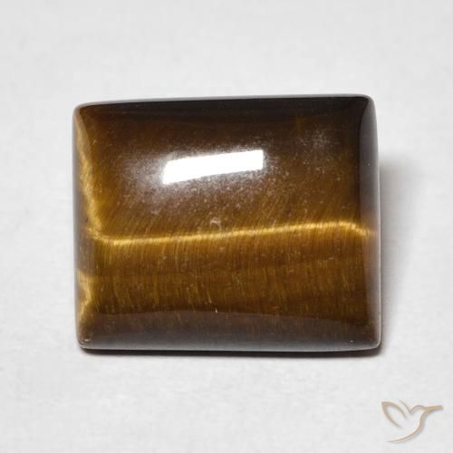 5.71ct 天然 暖棕 虎眼石, 狭长方形, 不透明