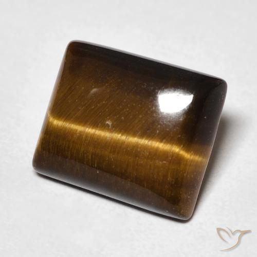 5.71克拉天然虎眼石，狭长方形，不透明