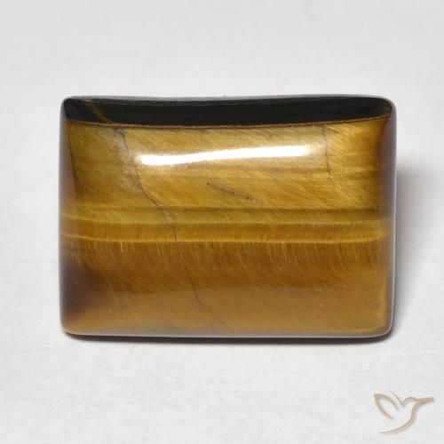 13.82ct 天然 暖棕 虎眼石, 狭长方形, 不透明