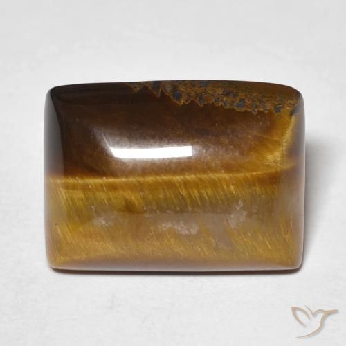 12.99ct 天然 中褐色 虎眼石, 狭长方形, 不透明