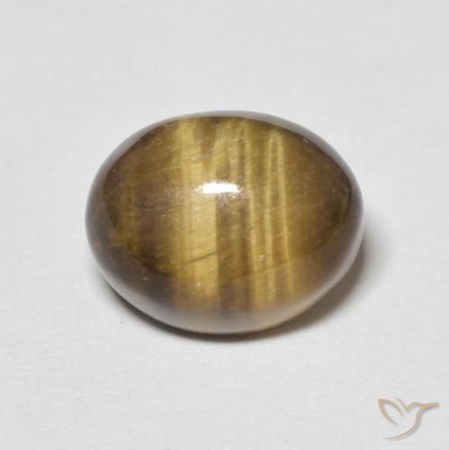 4.09ct 天然 中褐色 虎眼石, 椭圆形, 不透明