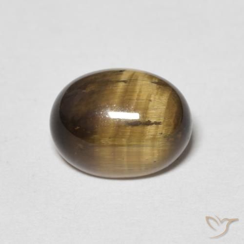 1.97ct 天然 黄棕色 虎眼石, 椭圆形, 不透明