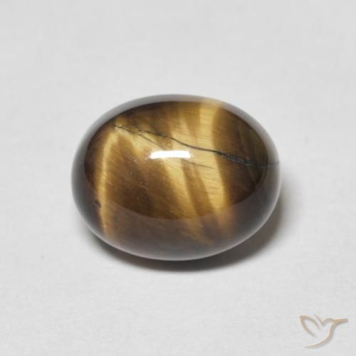 2.43ct 天然 黄棕色 虎眼石, 椭圆形, 不透明