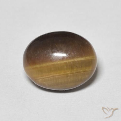 3.02ct 天然 黄棕色 虎眼石, 椭圆形, 不透明