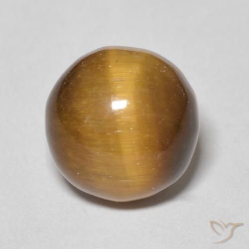 4.29ct 天然 暖棕 虎眼石, 圆形的, 不透明