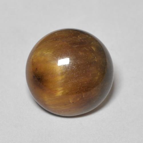 3.57ct 天然 中褐色 虎眼石, 圆形的, 不透明