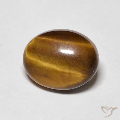 3.09ct 天然 中褐色 虎眼石, 椭圆形, 不透明