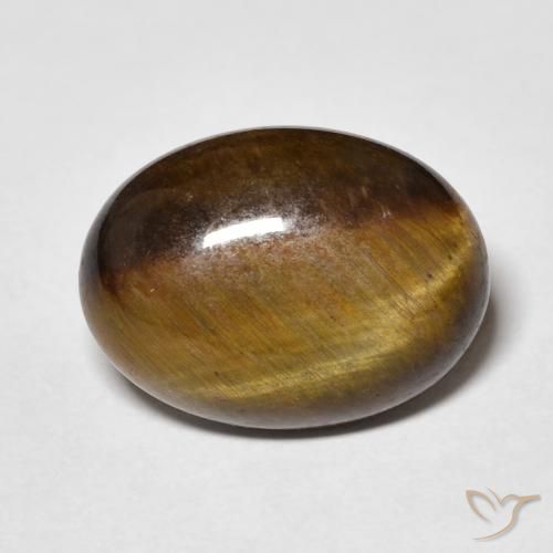 8.85ct 天然 暖棕 虎眼石, 椭圆形, 不透明